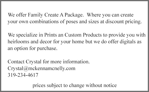 Family Photography Pricing